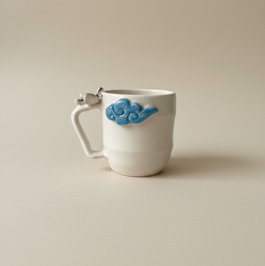 Bulut ve Kuş Figürlü Kupa